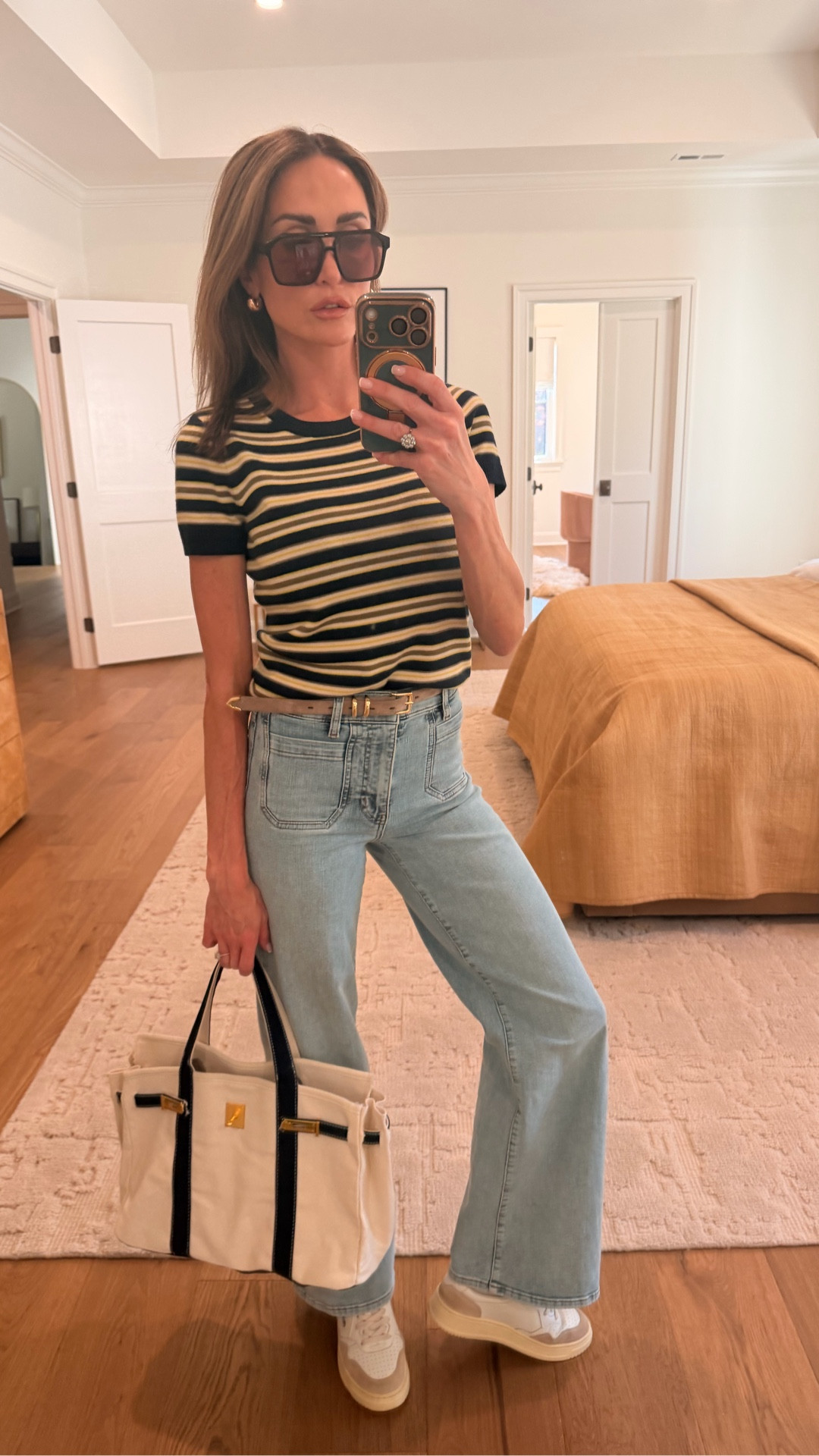 OOTD is an All American preppy throwback look.
Love these jeans!

Mom drop off outfit, on the go outfit, errands, boatkin, striped, preppy

#LTKActive #LTKmomlife #LTKootd