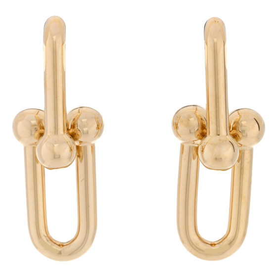 18K Yellow Gold Large HardWear Link Earrings | FASHIONPHILE (US)