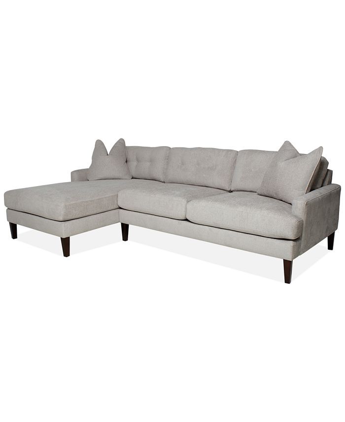 Raevan 109" 2-Pc. Fabric Sectional with Chaise, Created for Macy's | Macys (US)