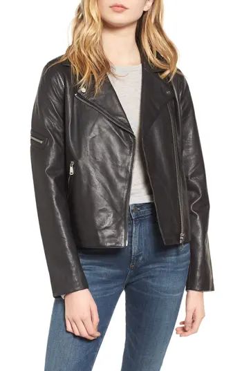 Women's Bernardo Kirwin Leather Moto Jacket | Nordstrom