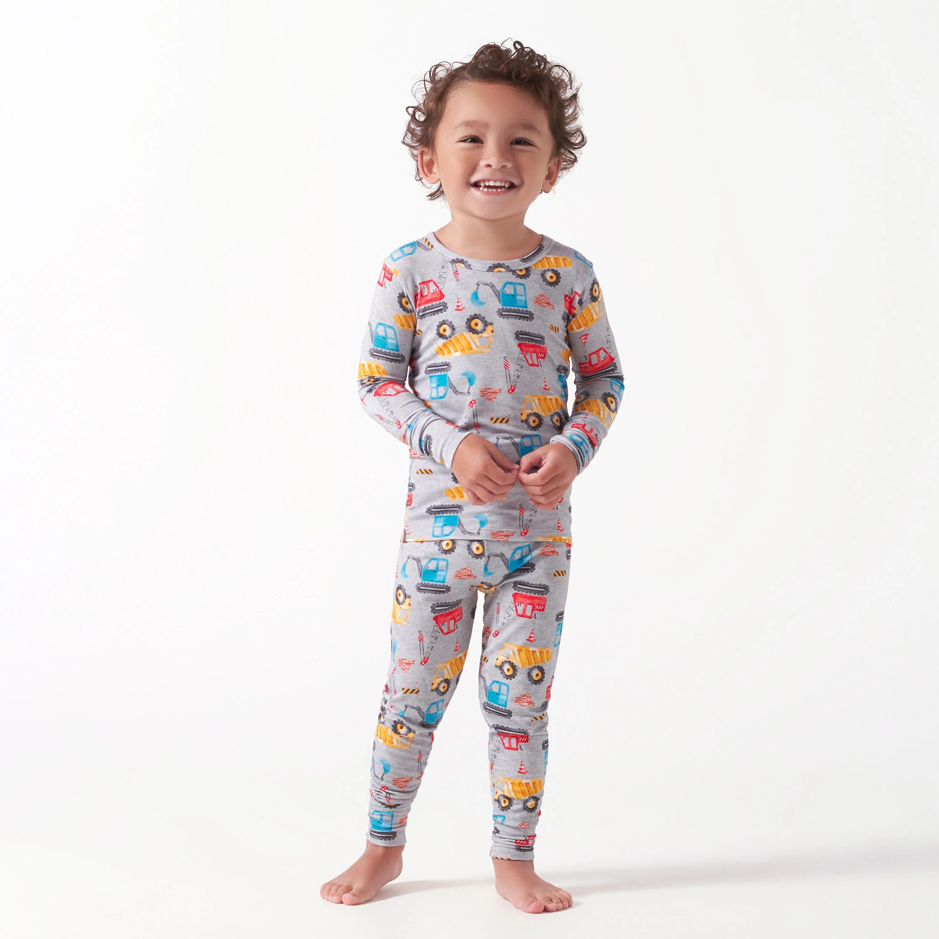 2-Piece Infant & Toddler Boys Construction Trucks Buttery Soft Viscose Made from Eucalyptus Snug ... | Gerber Childrenswear