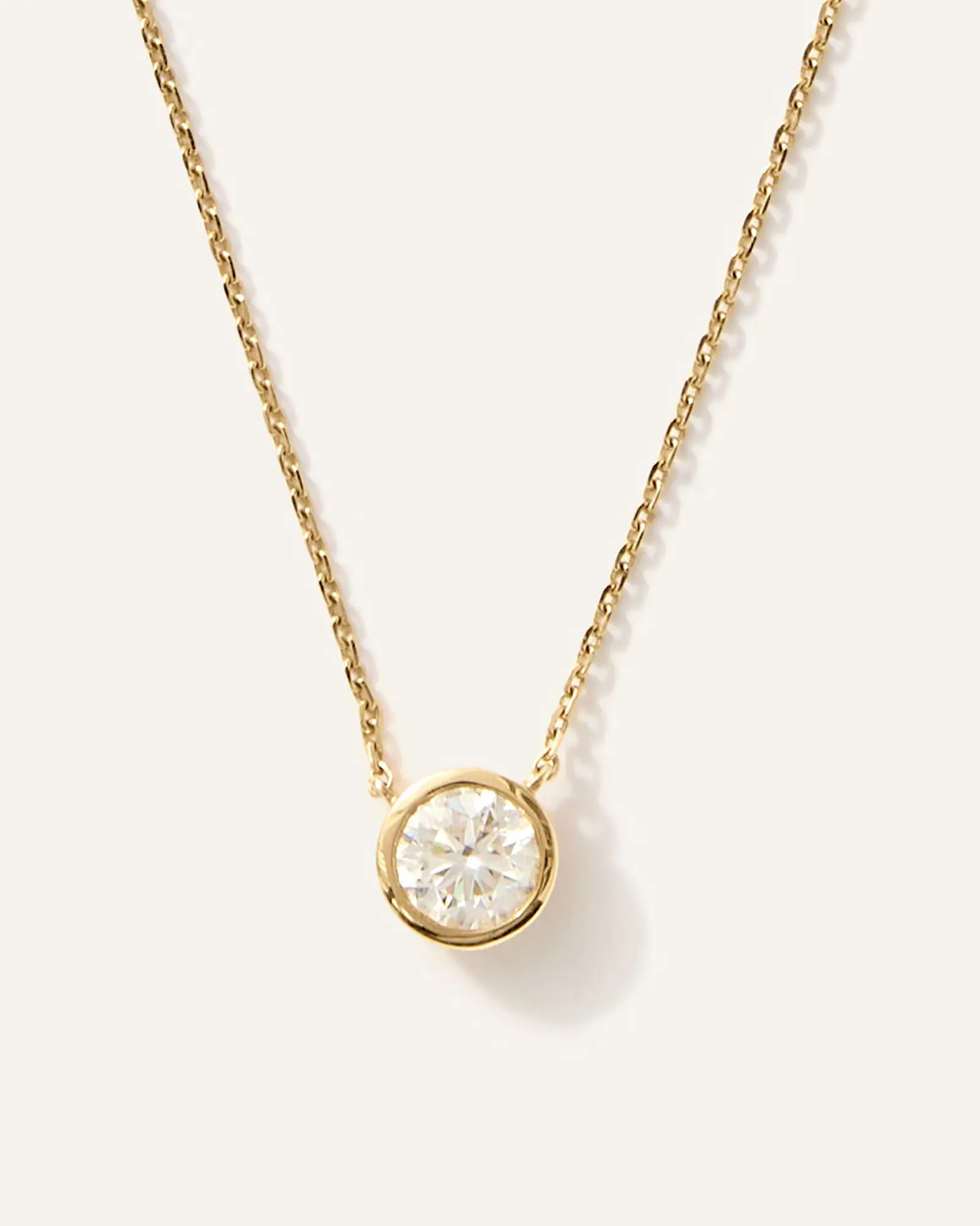 14K Gold Lab Grown Diamond Bezel Necklace | Quince