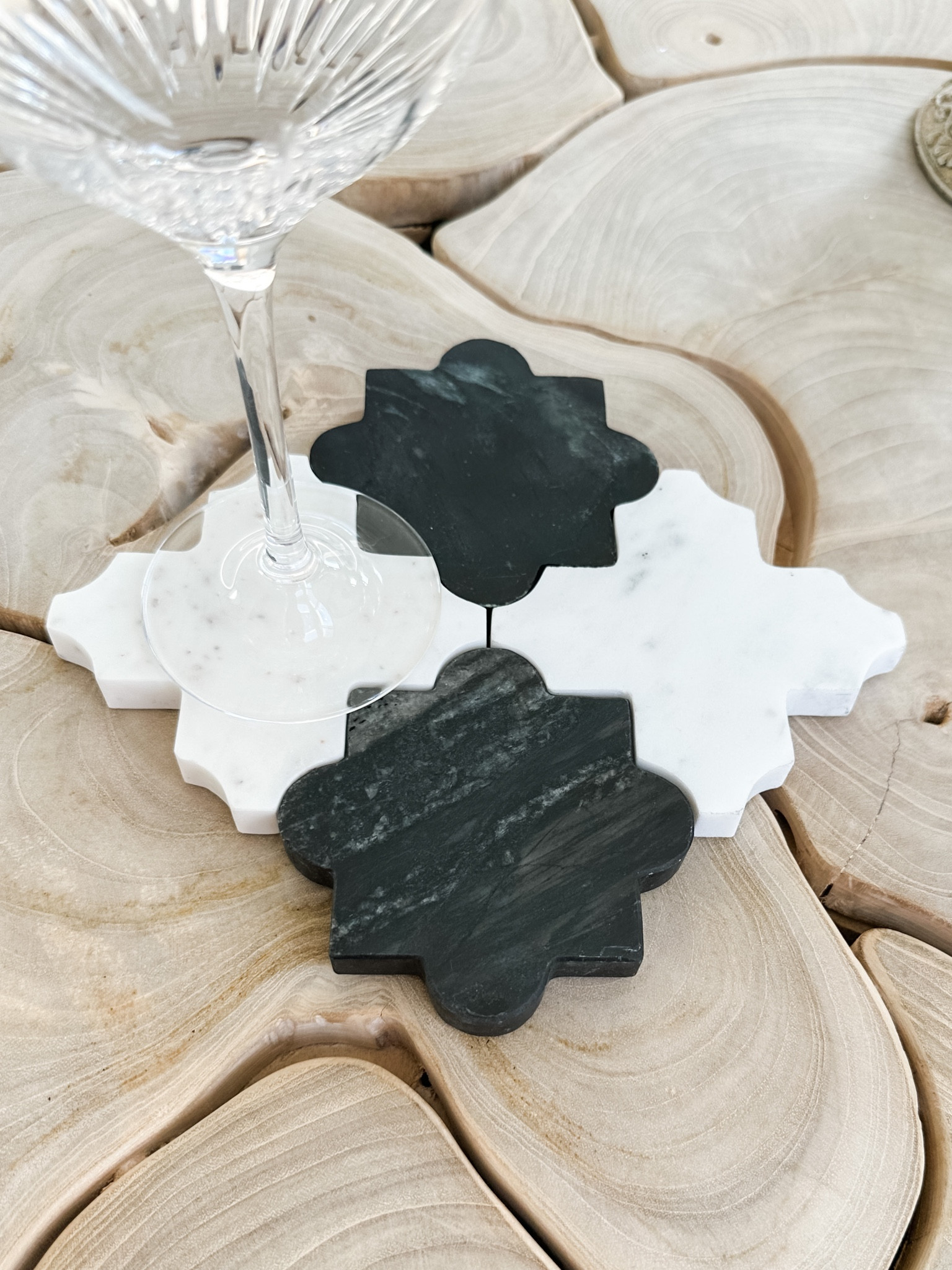 Cut marble coasters. Perfect neutral decor. On sale! 

#LTKstyletip #LTKsalealert #LTKhome