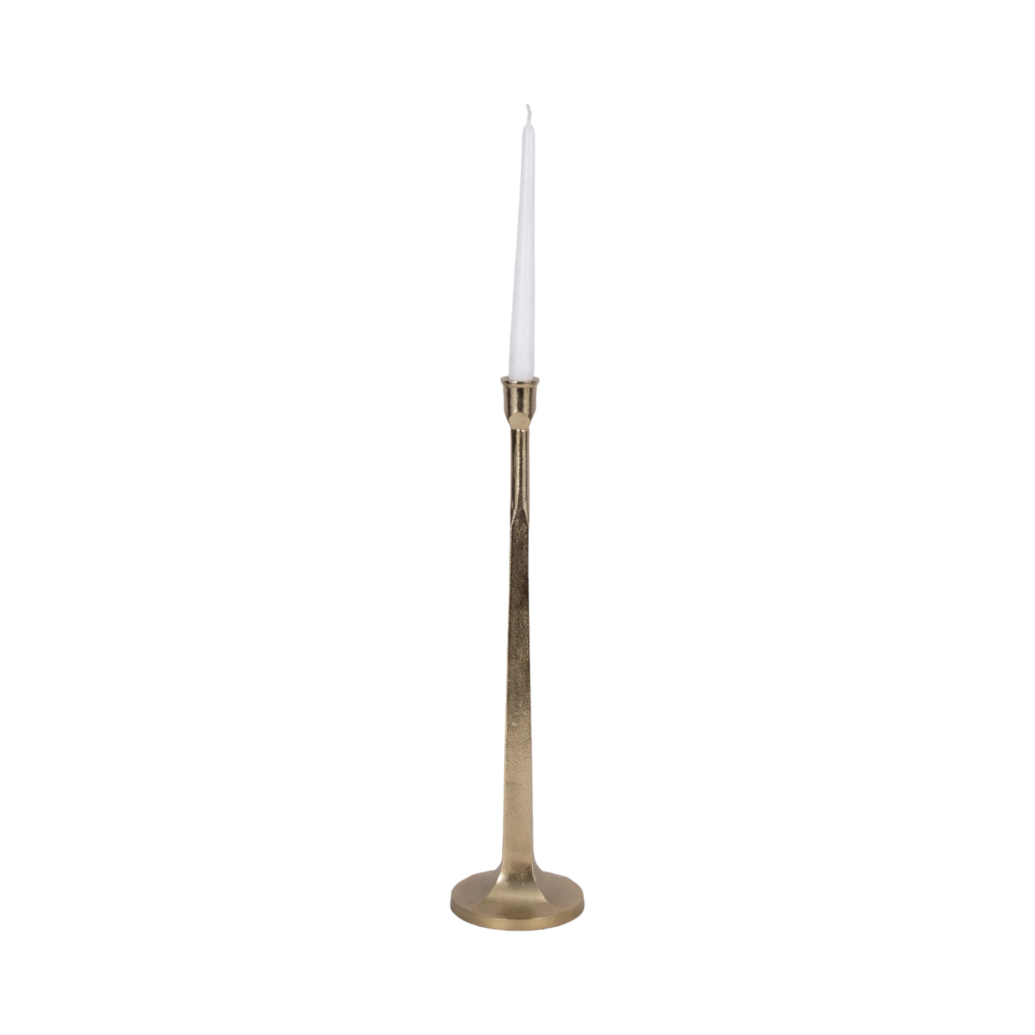 Squared Off Taper Candle Holder Contemporary Glam Metal Metallic Gold Candle Holder | Wayfair North America