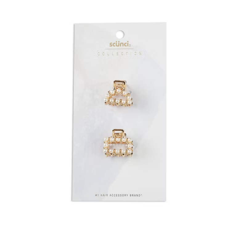 scunci Collection Glitz Claw Hair Clips - 2ct | Target