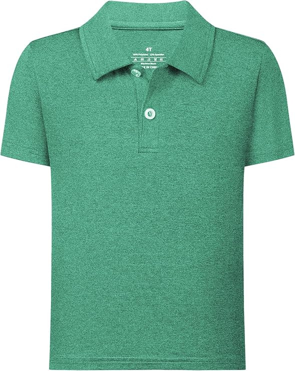 QBK Boys' Active Performance Golf Polo Shirts Kids Dry Fit School Uniform for Toddler to Youth | Amazon (US)