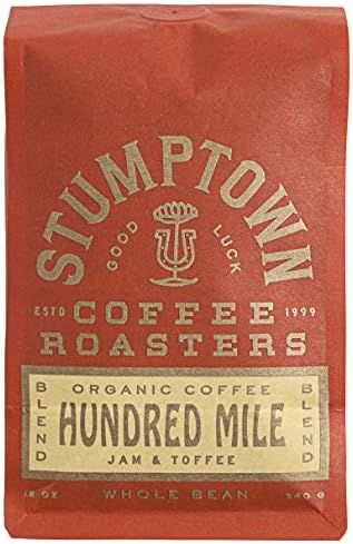 Stumptown Coffee Roasters, Medium Roast Organic Whole Bean Coffee - Hundred Mile 12 Ounce Bag wit... | Amazon (US)