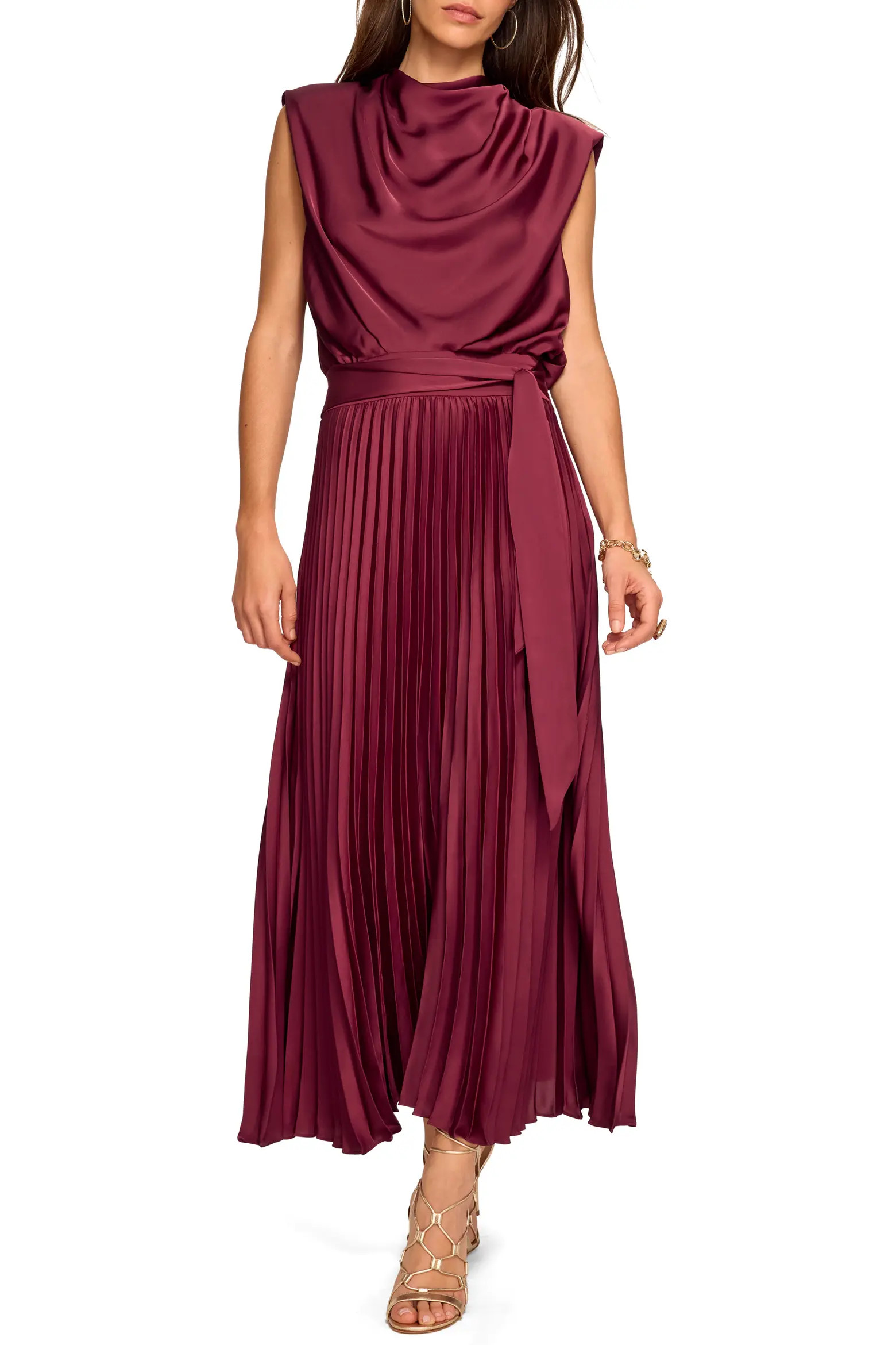 Ramy Brook Farah Pleated Midi Dress (Women) | Nordstrom | Nordstrom