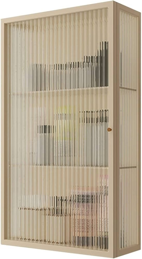 PHSP Wall Cupboard Living Room Wall Cabinet Bedroom Wall Cabinet Single Door Glass Storage Cabine... | Amazon (US)