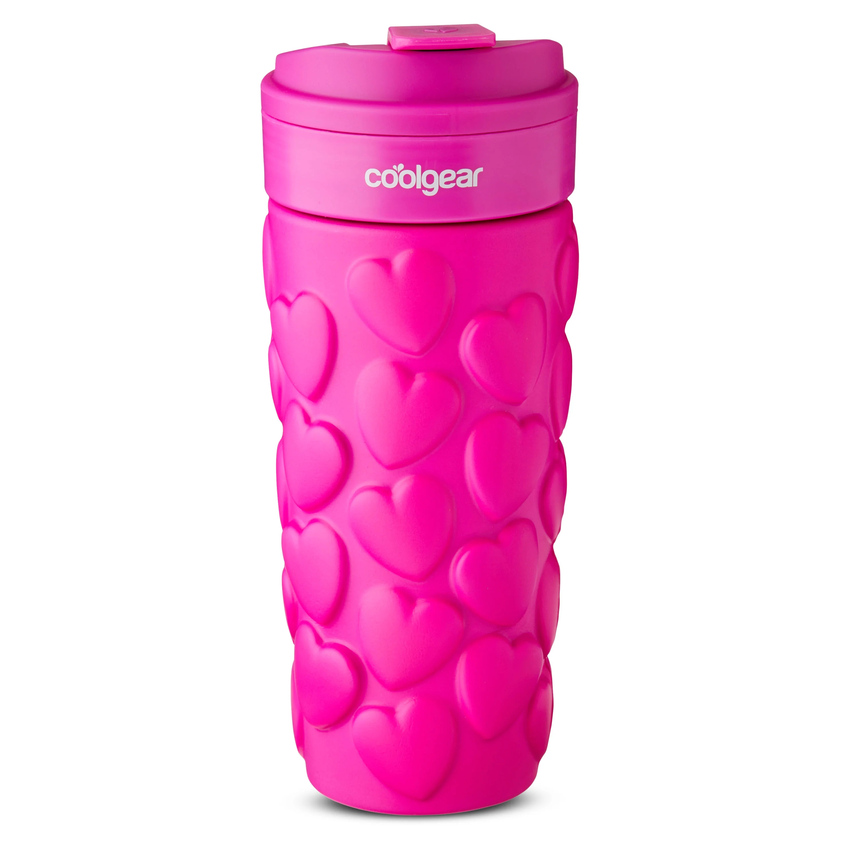 Way To Celebrate 20 Fluid Ounce Heart Sleeve Coffee Tumbler - Pink | Walmart (US)