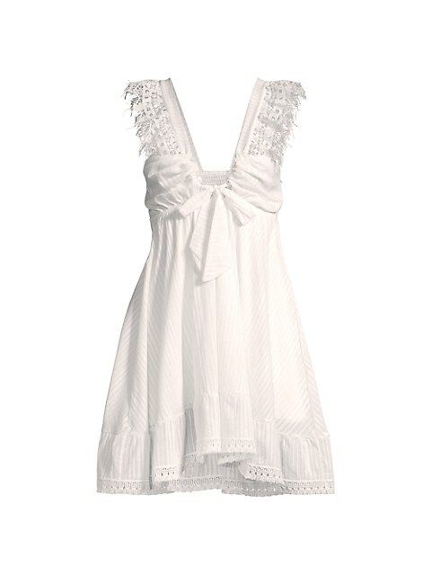 Farrah Lace Trim Mini Dress | Saks Fifth Avenue