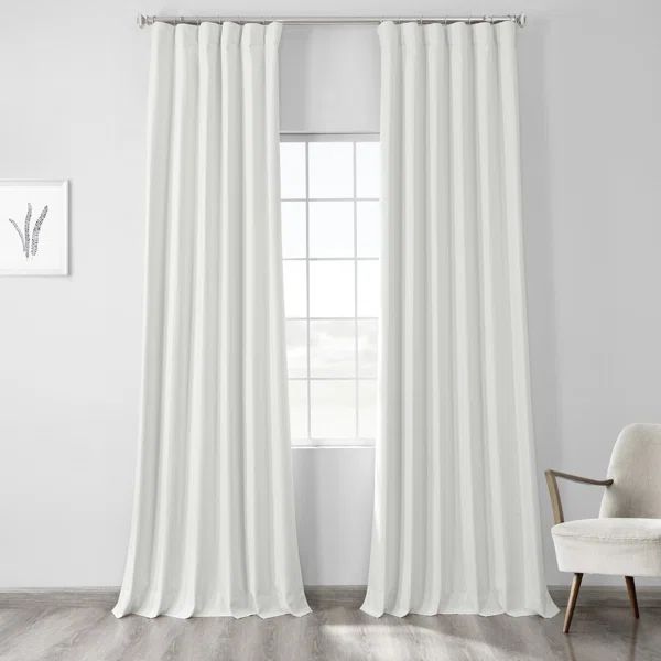BodulfBlackout Curtains for Bedroom Thermal Cross Linen Weave Curtains for Large Window Single Pa... | Wayfair North America