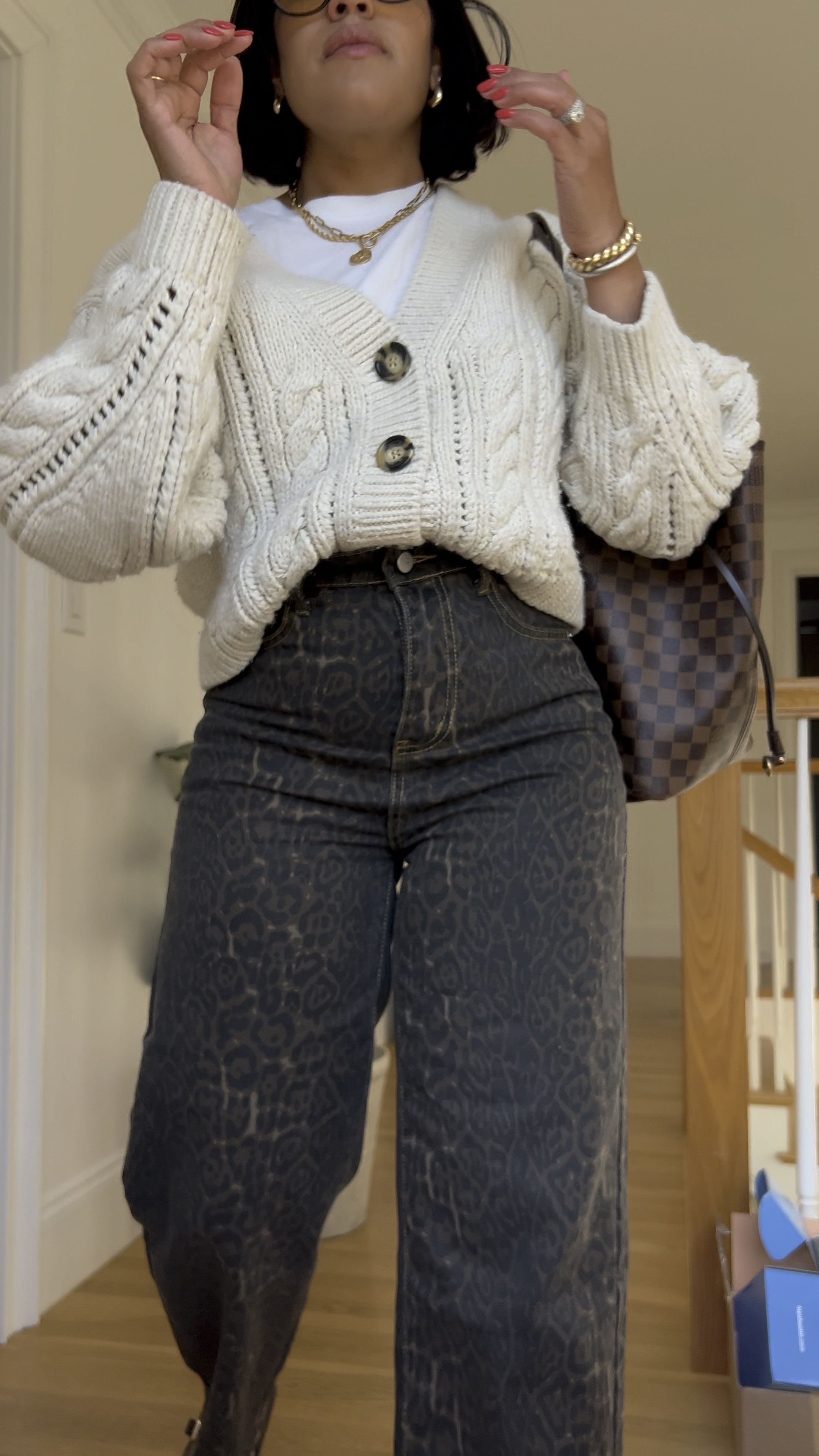 OOTD - these pants took a bit to come and wishing I went up a size but LOVE them. I am 5’3 and in my normal size. Size up one or two size for an oversized look.