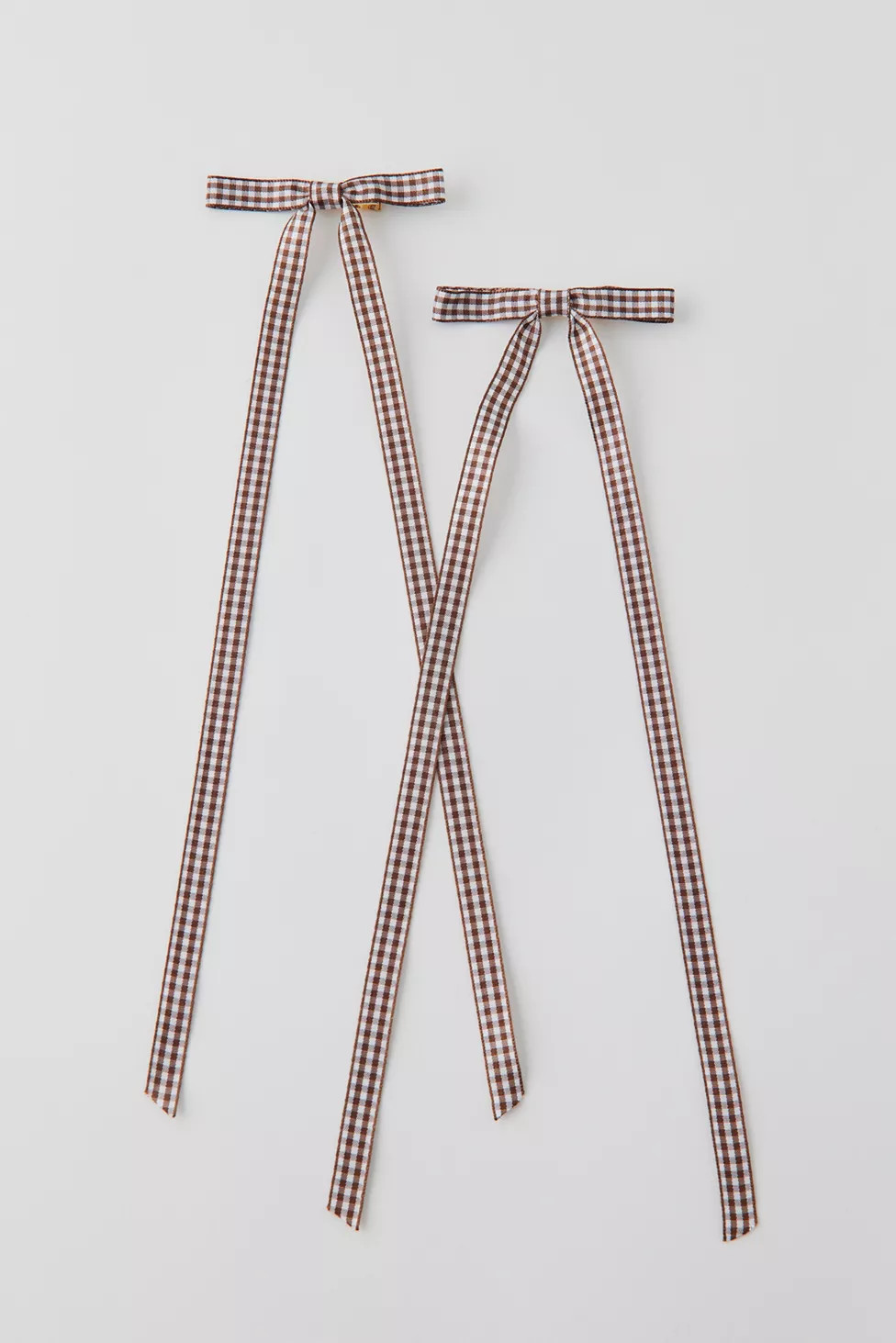 Long Gingham Hair Bow Clip | Urban Outfitters (US and RoW)