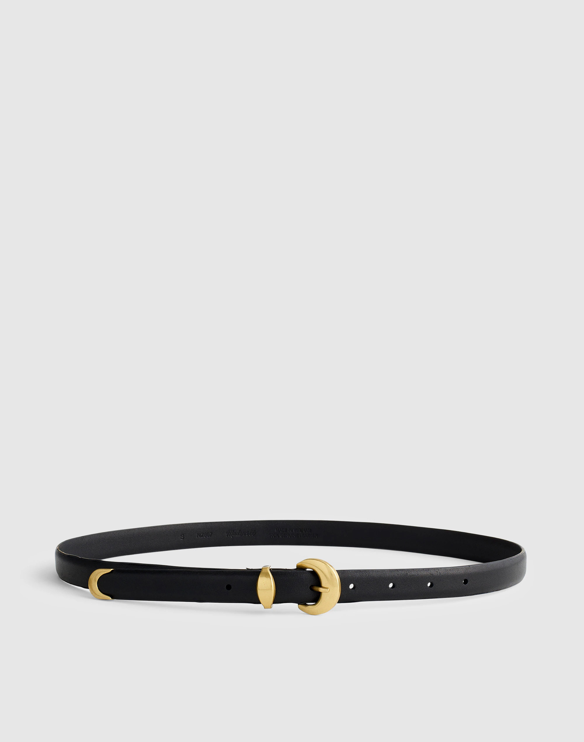 Domed-Buckle Belt in Leather | Madewell