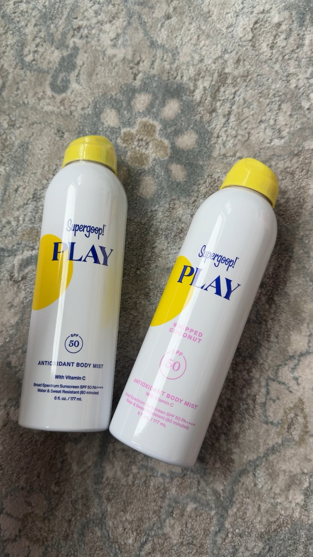 New Supergoop sunscreen, now scented too! A must for Spring break, pool and beach trips! 