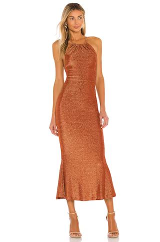 MISHA Greta Dress in Copper from Revolve.com | Revolve Clothing (Global)