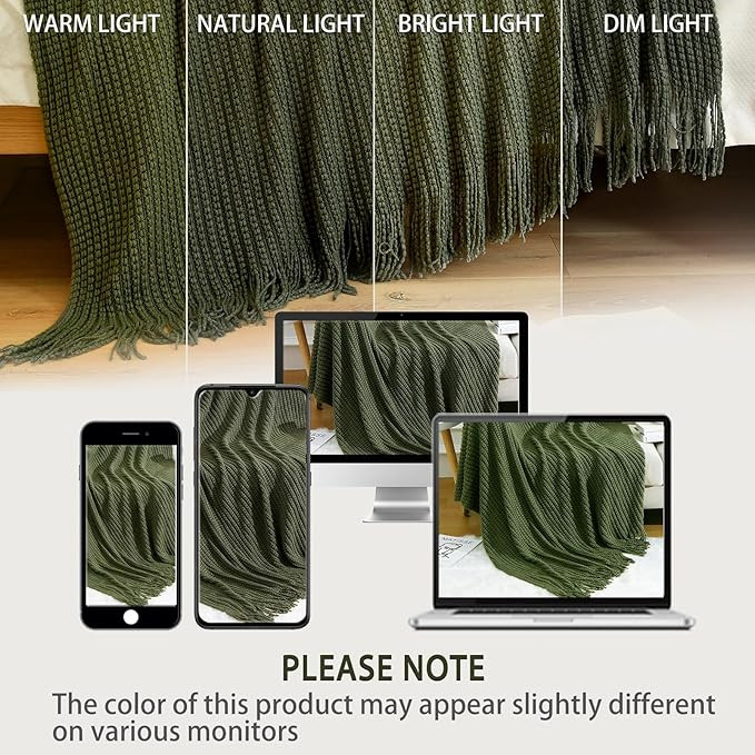 Blagic Knitted Throw Blanket for Couch Soft Farmhouse Boho Throw Blanket with Tassels Home Decora... | Amazon (US)