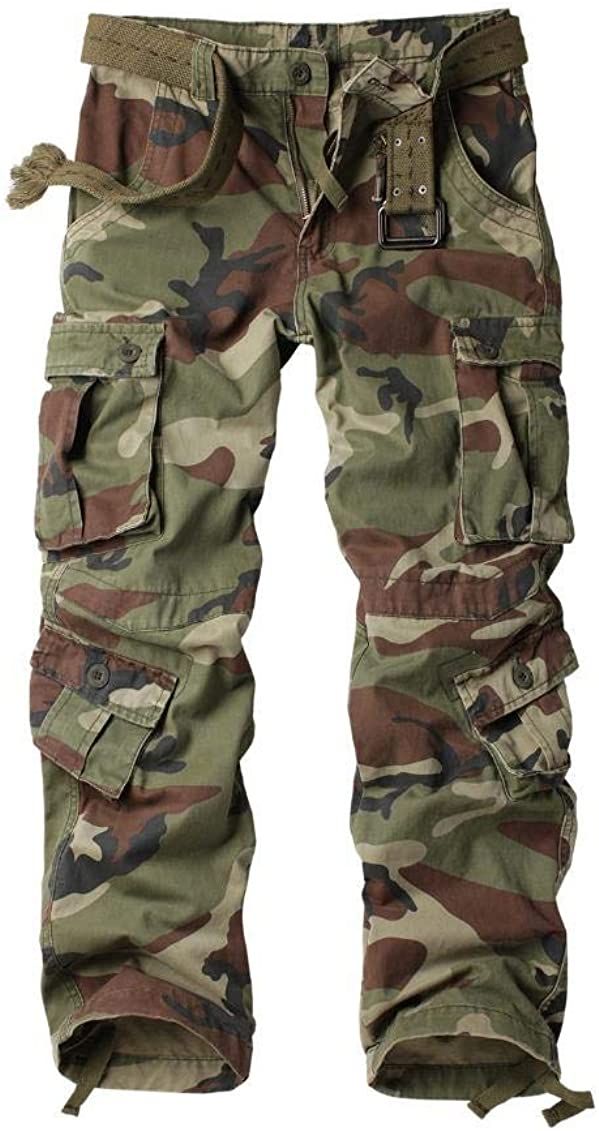 AKARMY Womens Cargo Pants with Pockets Outdoor Casual Ripstop Camo Military Combat Construction W... | Amazon (US)