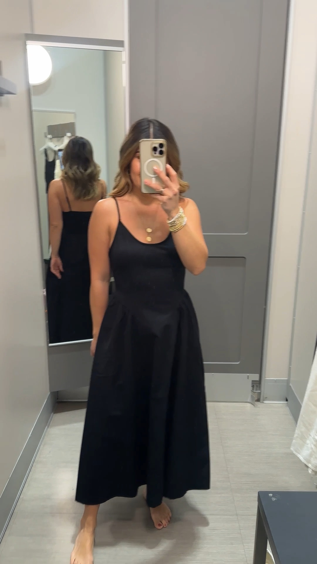 The chicest black dress! I’m obsessed with this one! The front detail and neckline is so pretty and feels so luxe! 
It runs tts. 
I’m wearing size xs

#LTKSeasonal #LTKootd #LTKTravel