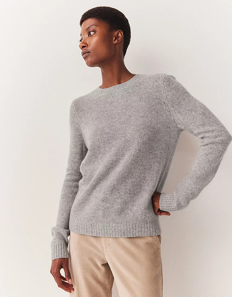 Cashmere Layering Crew Neck Jumper | The White Company (UK)