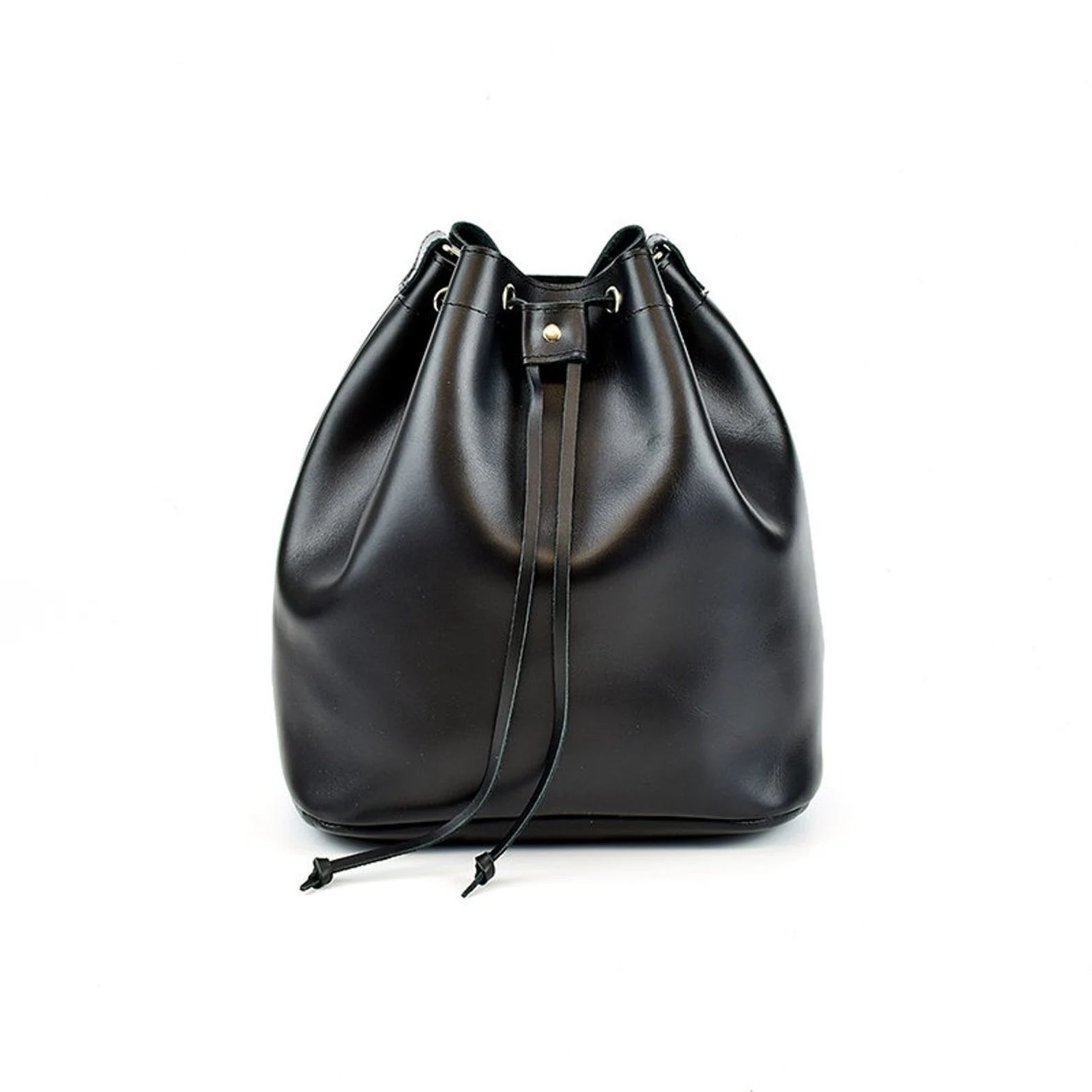 Bucket Bag Leather Bag Black Leather Handbag Black Leather | Etsy Canada | Etsy (CAD)