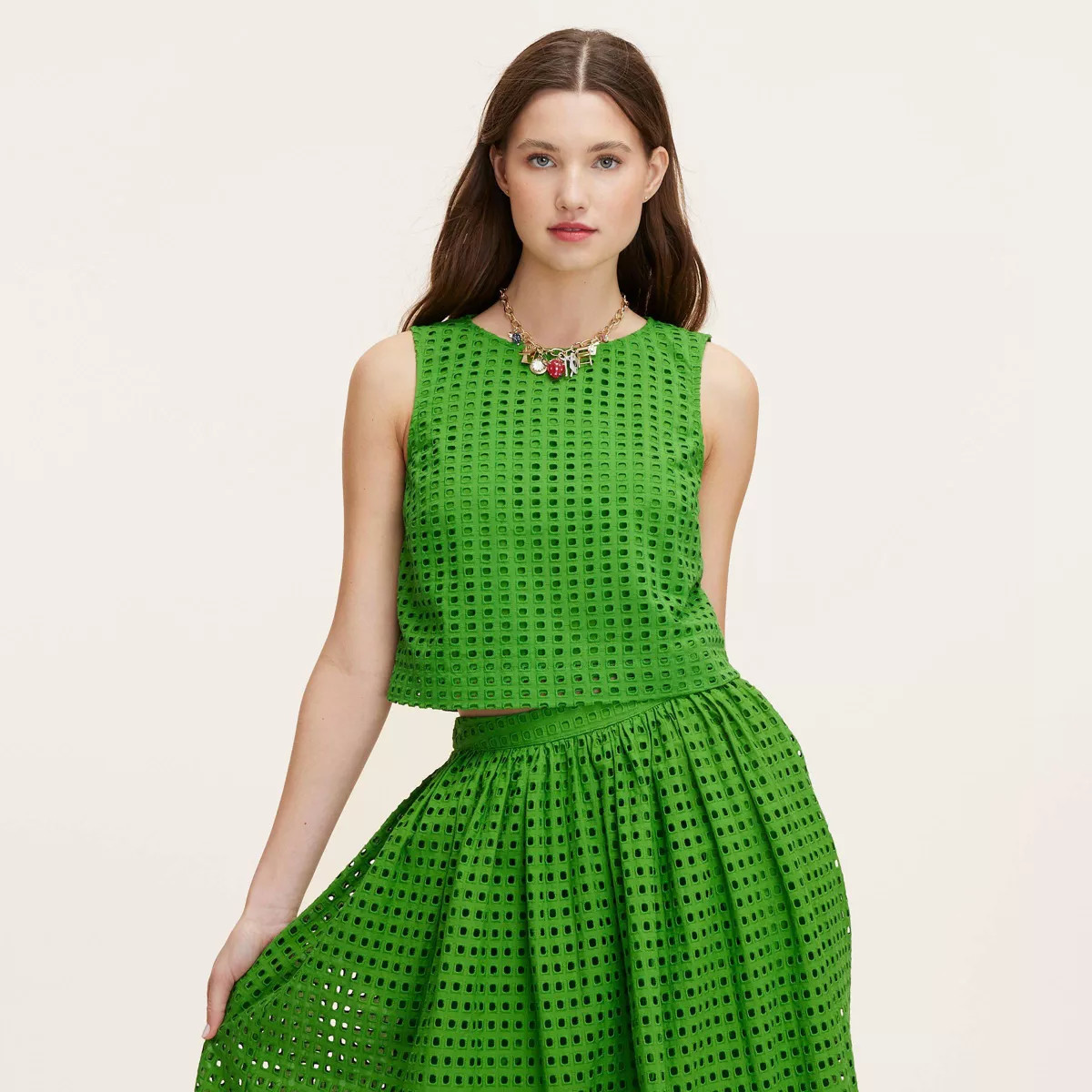 Women's Eyelet Shell Tank Top - kate spade new york x Target Green | Target