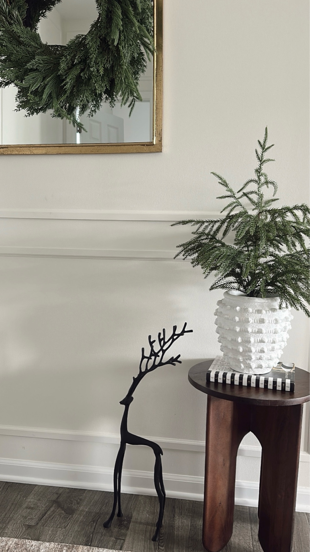 Christmas Foyer Decor. Walmart Norfolk Pine Tree by My Texas House 

#LTKHoliday #LTKHome #LTKStyleTip