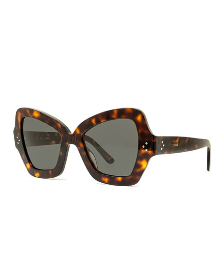 Celine Chunky Butterfly Acetate Sunglasses | Neiman Marcus