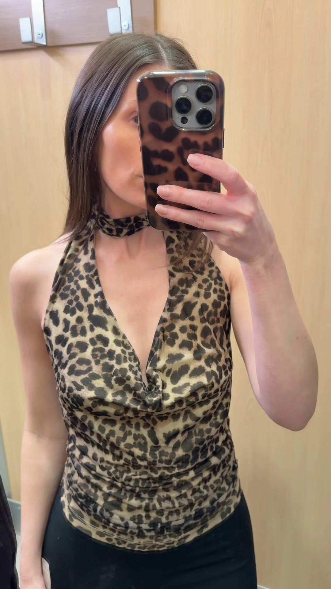 Target Wild Falble Tie Scarf Halter Top 
Leopard print 
Going out top 

#LTKFindsUnder50 #LTKgrwm #LTKootd