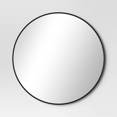 28" Round Metal Mirror Black - Room Essentials\u2122 | Target