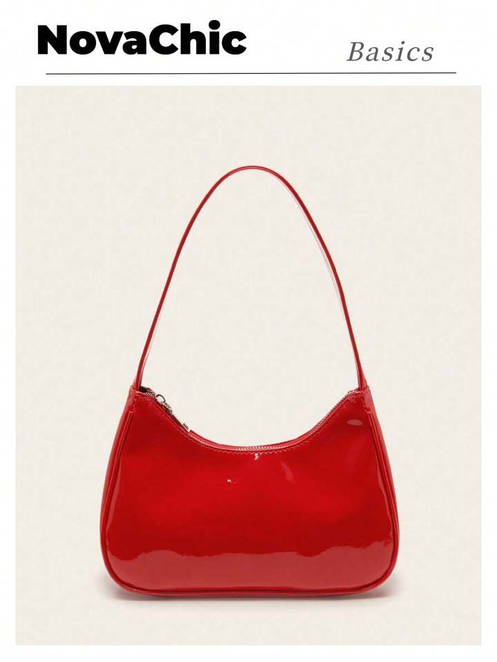 Fluorescent Red Funky Pu Hobo Bagmatching , Bag, Gifts, Outfit,Perfect For Dress,Wedding Dress,Fo... | SHEIN