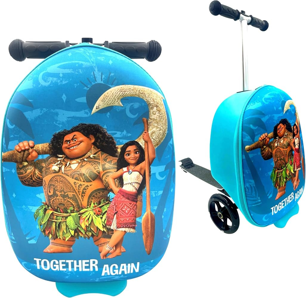 Fast Forward Moana 18" Ride-On Suitcase Scooter - Moana Lightweight Carry-On Foldable Scooter Lug... | Amazon (US)