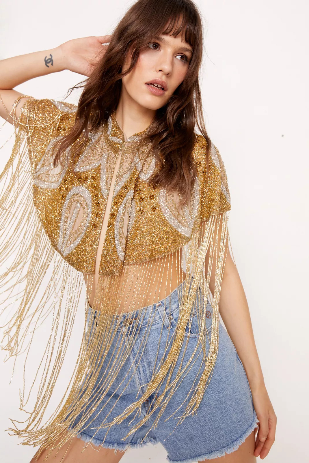 Beaded Tassel Hem Cape | Nasty Gal (US)