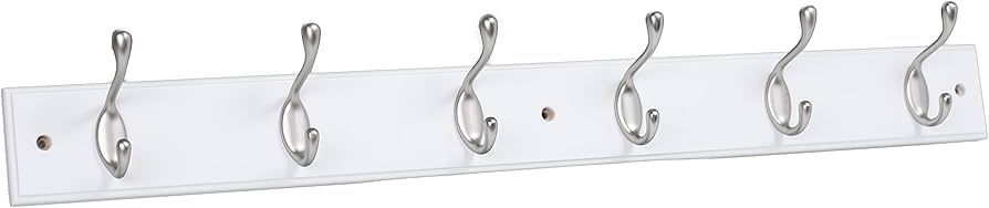 BIRDROCK HOME Hook Coat and Hat Rack - 6 Dual Hooks - 27 Inches - Wall Mount - Decorative Home St... | Amazon (US)