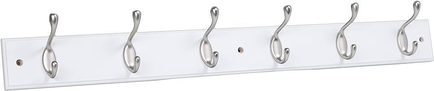 BIRDROCK HOME Hook Coat and Hat Rack - 6 Dual Hooks - 27 Inches - Wall Mount - Decorative Home St... | Amazon (US)