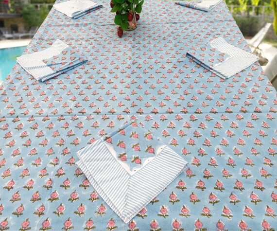 Indian Hand Block Cotton Table Spreads Handmade Cotton | Etsy | Etsy (US)
