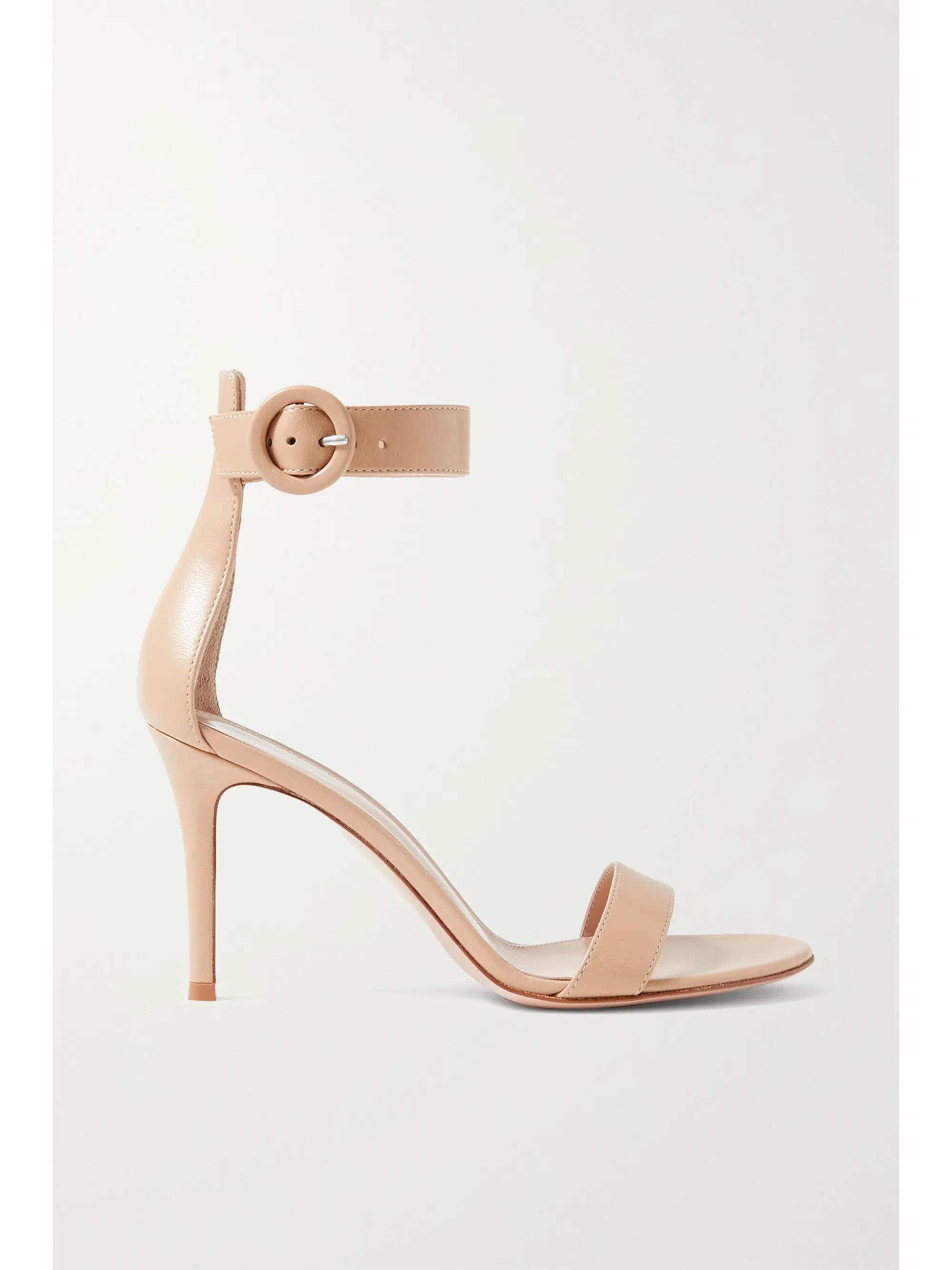 Beige Portofino 85 leather sandals | Gianvito Rossi | NET-A-PORTER | NET-A-PORTER (UK & EU)
