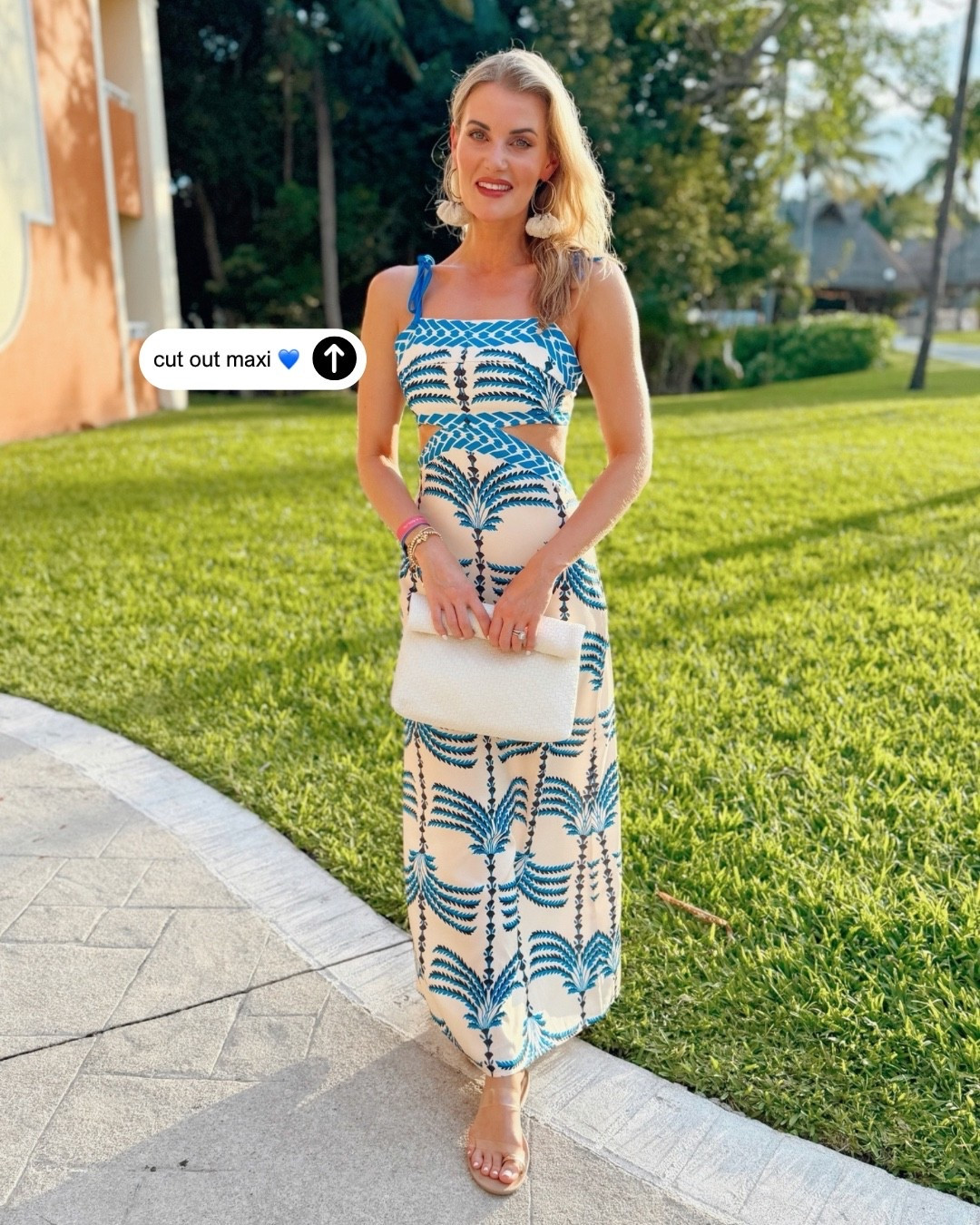 Beach vacation outfit idea – wearing a small in the printed maxi dress with cut out detail. #amazonfashion @amazonfindsandfashion ￼

#LTKSeasonal #LTKootd #LTKTravel