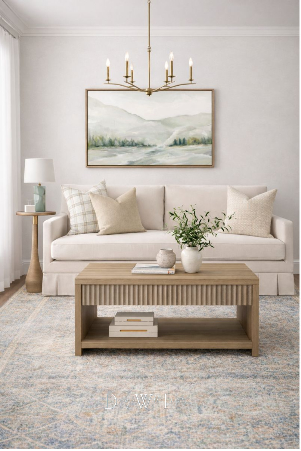 This living room is designed to feel light, layered, and timeless. A tailored sofa in soft neutrals anchors the space, paired with warm wood furniture that adds quiet texture without competing for attention. The brass chandelier brings sculptural elegance overhead, while art, greenery, and subtle patterning create a calm, collected atmosphere that feels inviting from every angle.

This space is meant to spark ideas for living rooms that feel serene, elevated, and effortlessly pulled together.

Shop the look on LTK to explore the curated pieces featured here.

Images shown are for inspiration and were generated via AI from a digital mood board.

#livingroomdecor
#shopthelook
#classicinteriors

living room decor
neutral living room
brass chandelier lighting
wood coffee table styling
classic living room design
designer inspired interiors 

 #LTKHome