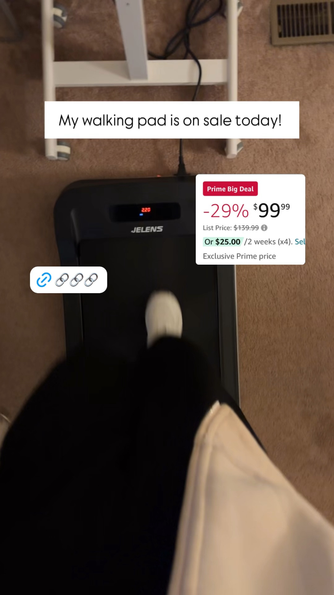 My walking pad is on sale today! Great way to get more steps in! 

#LTKStyleTip #LTKFindsUnder100 #LTKFitness