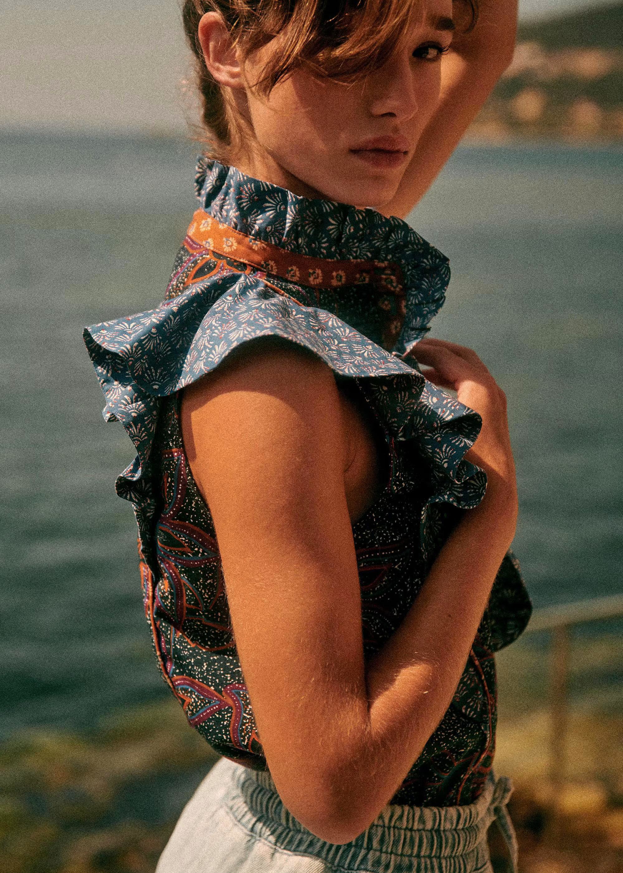 Chiara Shirt - Jardin secret - Organic Cotton - Sézane | Sezane Paris