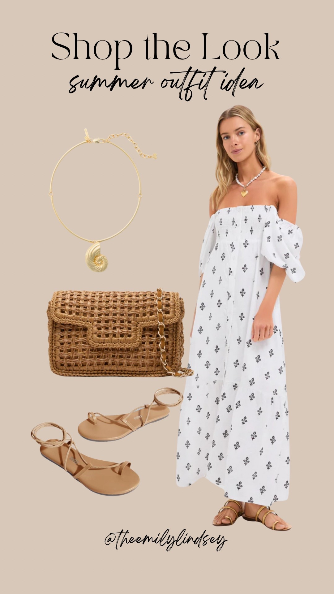 Love this summer dress 😍 

The Emily Lindsey, vacation outfit idea, summer sandals, summer handbag, shell necklace. 



#LTKStyleTip #LTKSaleAlert #LTKSummerEdit