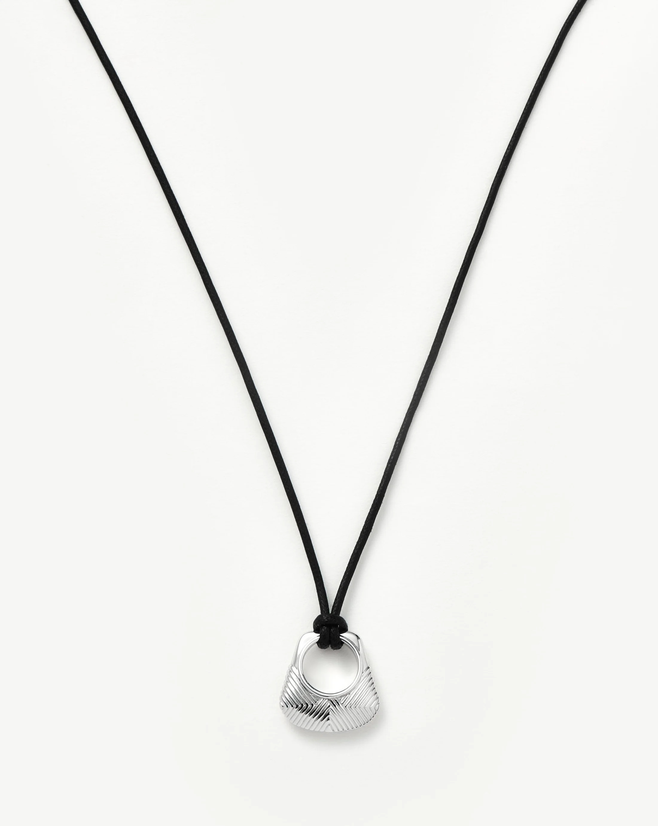 Hera Ridge Pendant Cord Necklace | Silver Plated Necklaces | Missoma UK