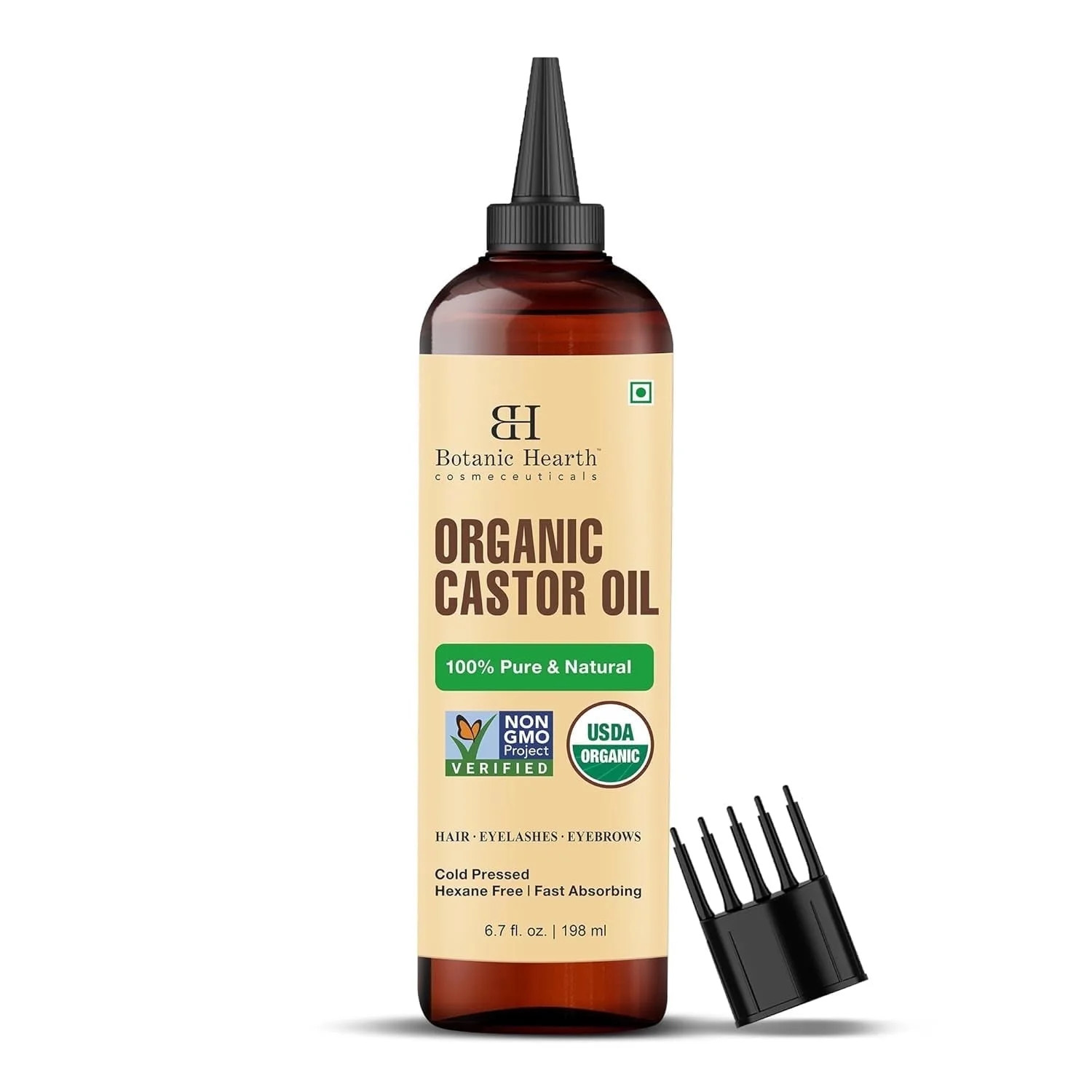 Botanic Hearth Castor Oil (6.7 fl oz) | USDA Certified Organic | 100% Pure & Hexane Free | Cold P... | Walmart (US)