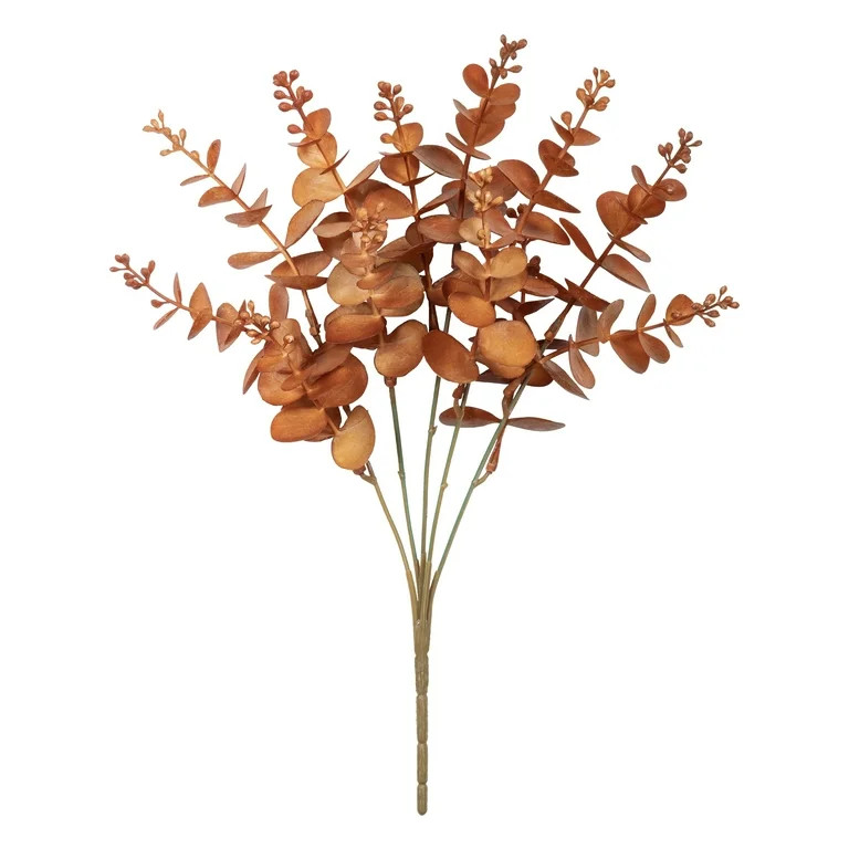 13-inch Artificial Orange Eucalyptus Fall Pick, for Indoor Use, by Mainstays | Walmart (US)