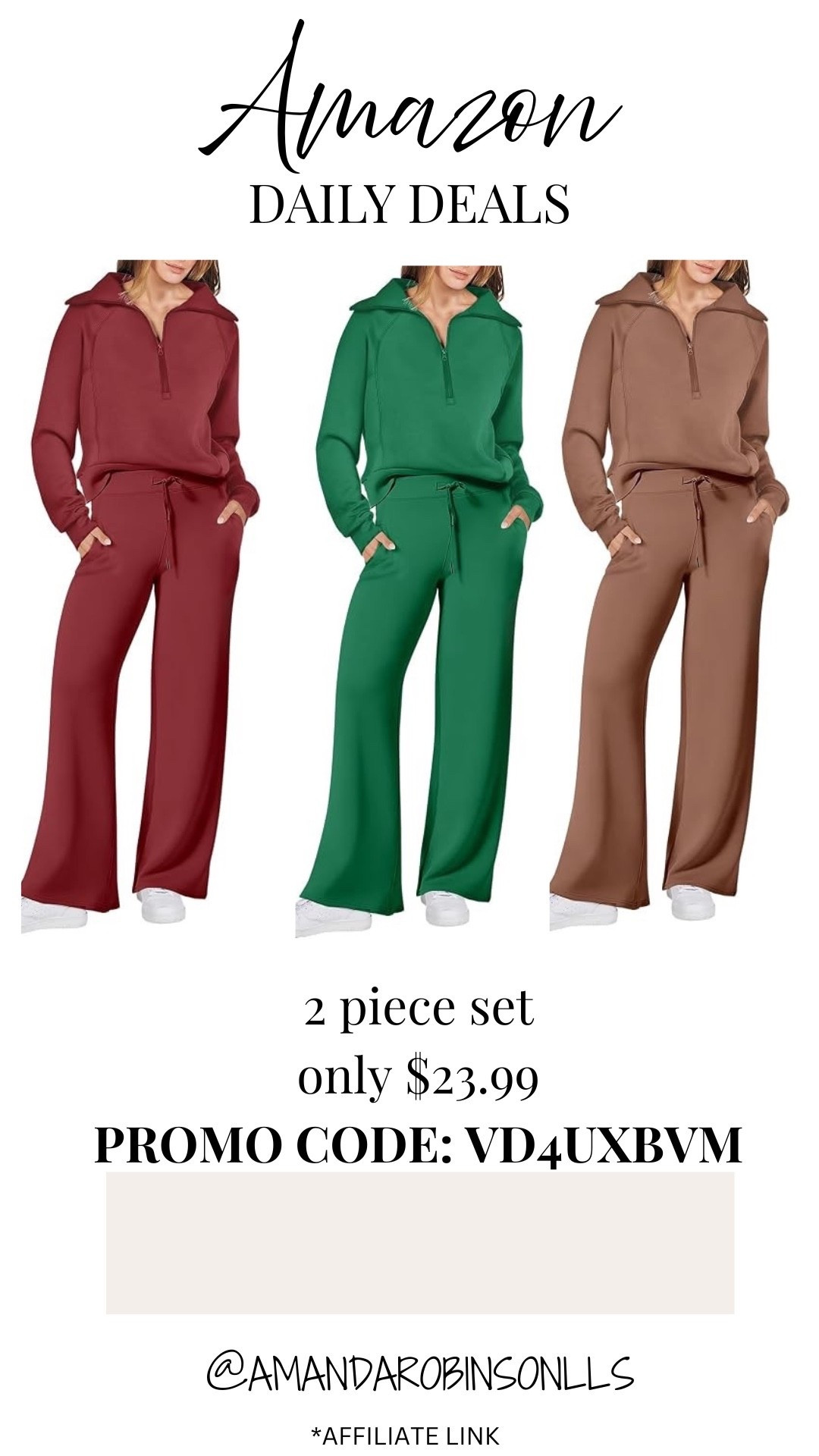 Amazon daily deals
2piece women’s set 
Great travel outfit

#LTKSaleAlert #LTKActive #LTKTravel