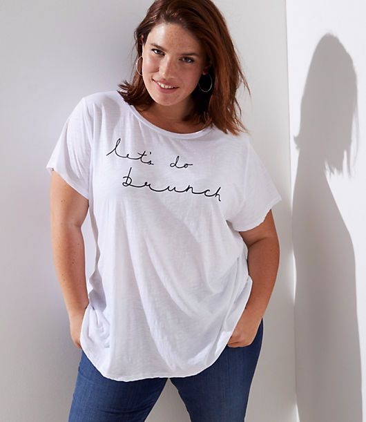 LOFT Plus Let's Do Brunch Tee | LOFT