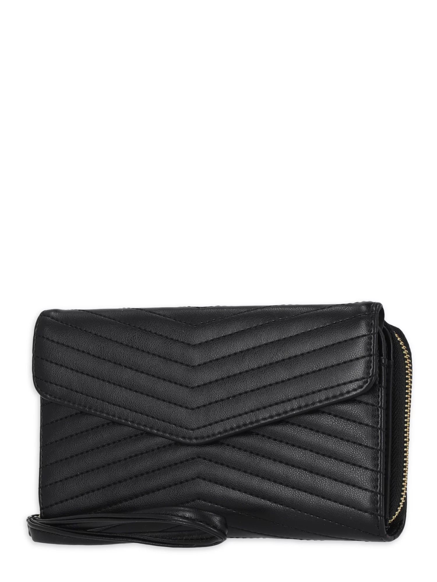 Time and Tru Women's Ainsley Bulk Clutch Wallet Black - Walmart.com | Walmart (US)