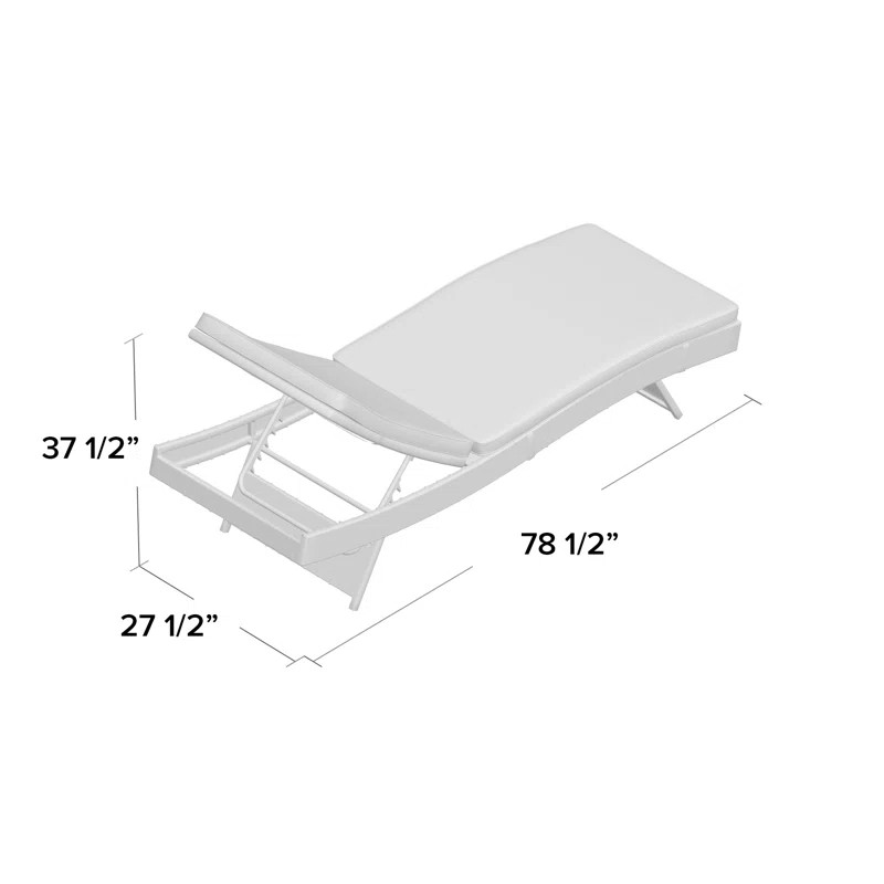 Brentwood 78.5'' Long Reclining Single Chaise with Cushions | Wayfair North America